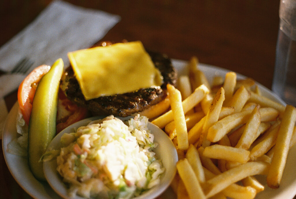 Charbroiled burgers at Astroburger on Riverside Drive shot on lomography 800 35mm film